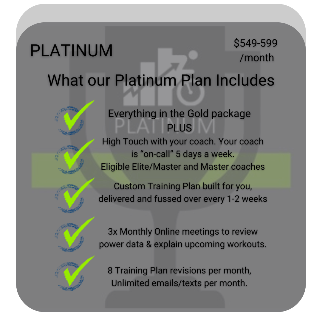 A platinum plan includes everything in the gold package