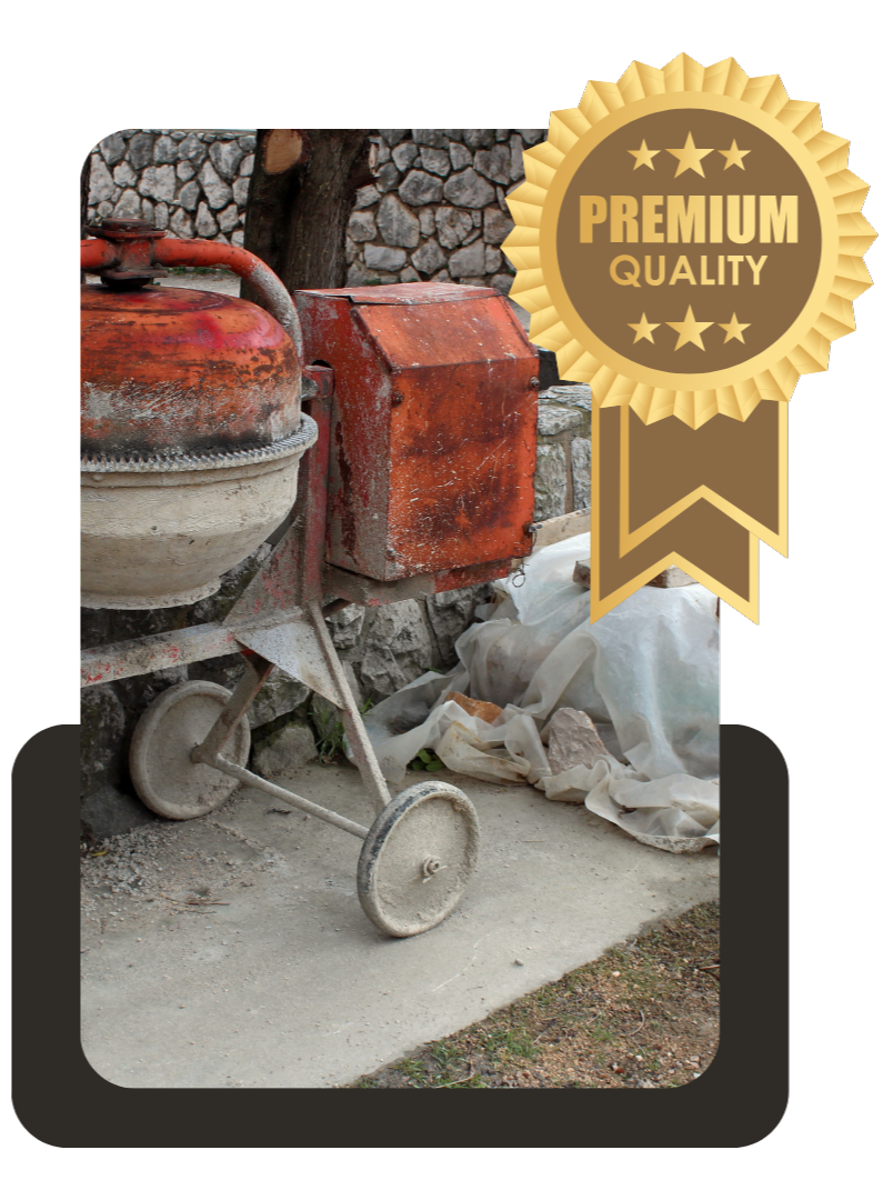 Freshly poured concrete driveway curing outside suburban family home