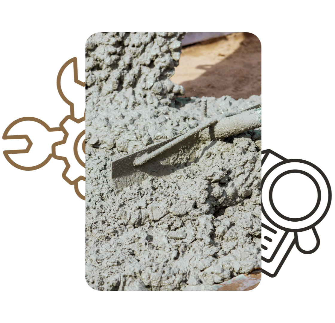Workers repairing foundation cracks beneath residential concrete slab