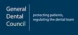 General Dental Council logo on dark blue background with white text and tagline “protecting patients, regulating the dental team”