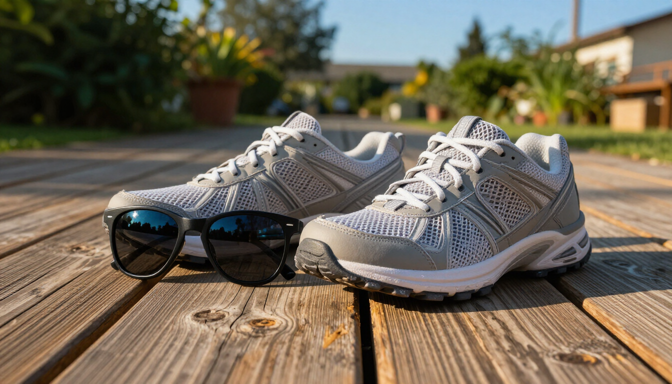 Summer Foot Safety and healthy feet on grass