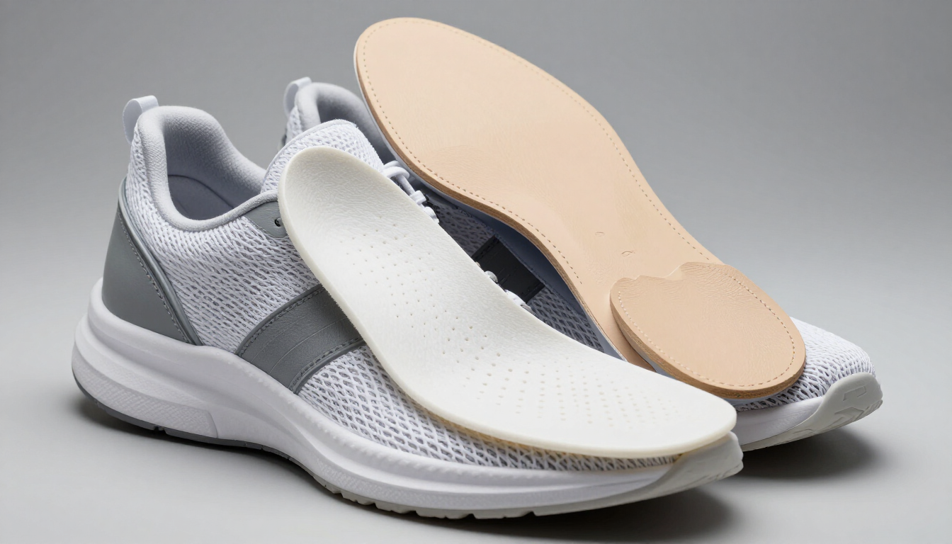 A pair of high-quality medical orthotic insoles ready for use.