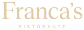 Franca&rsquo;s Ristorante logo in elegant gold serif text on a white background