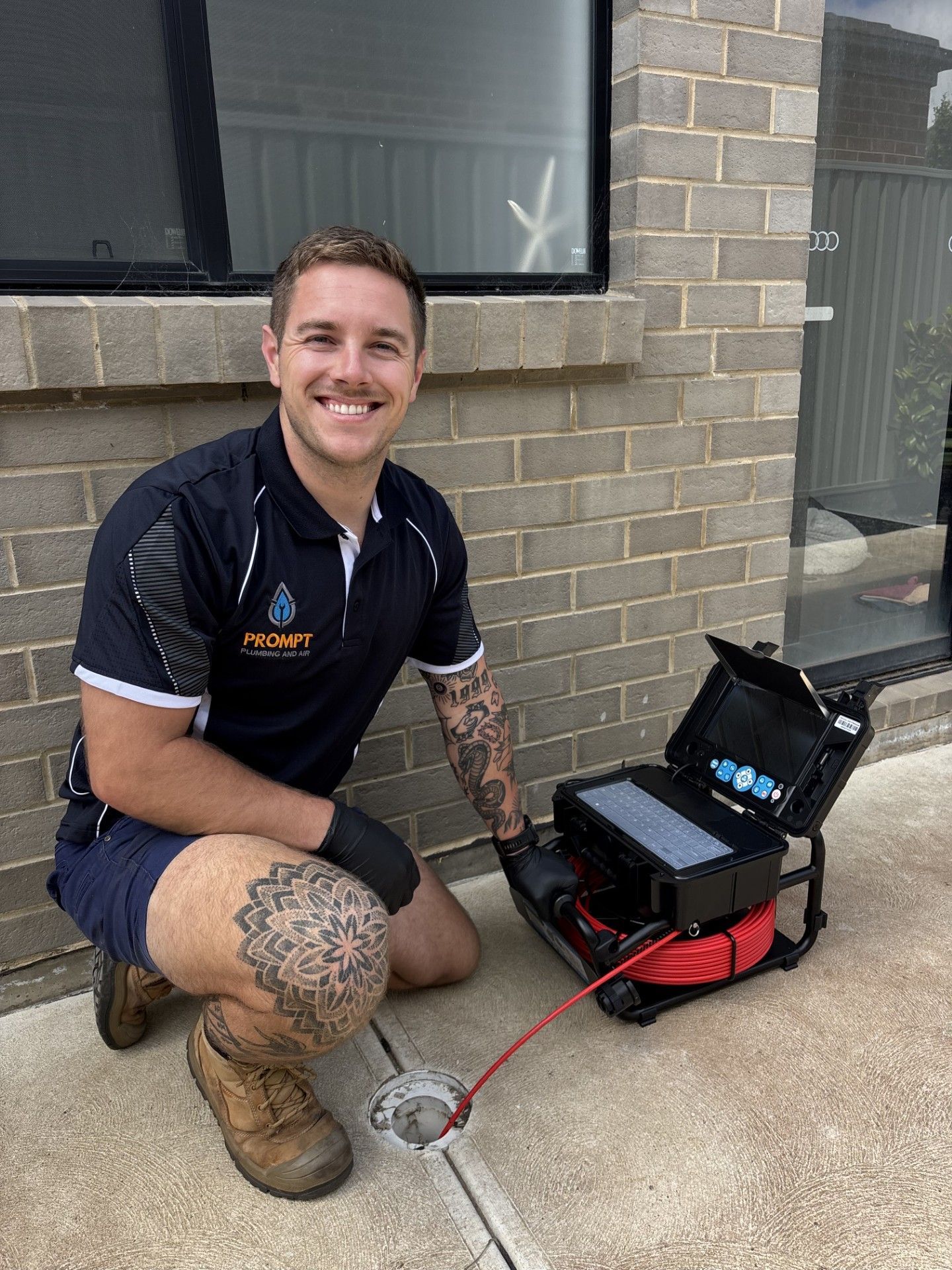 CCTV drain inspection camera identifying a blockage in Adelaide