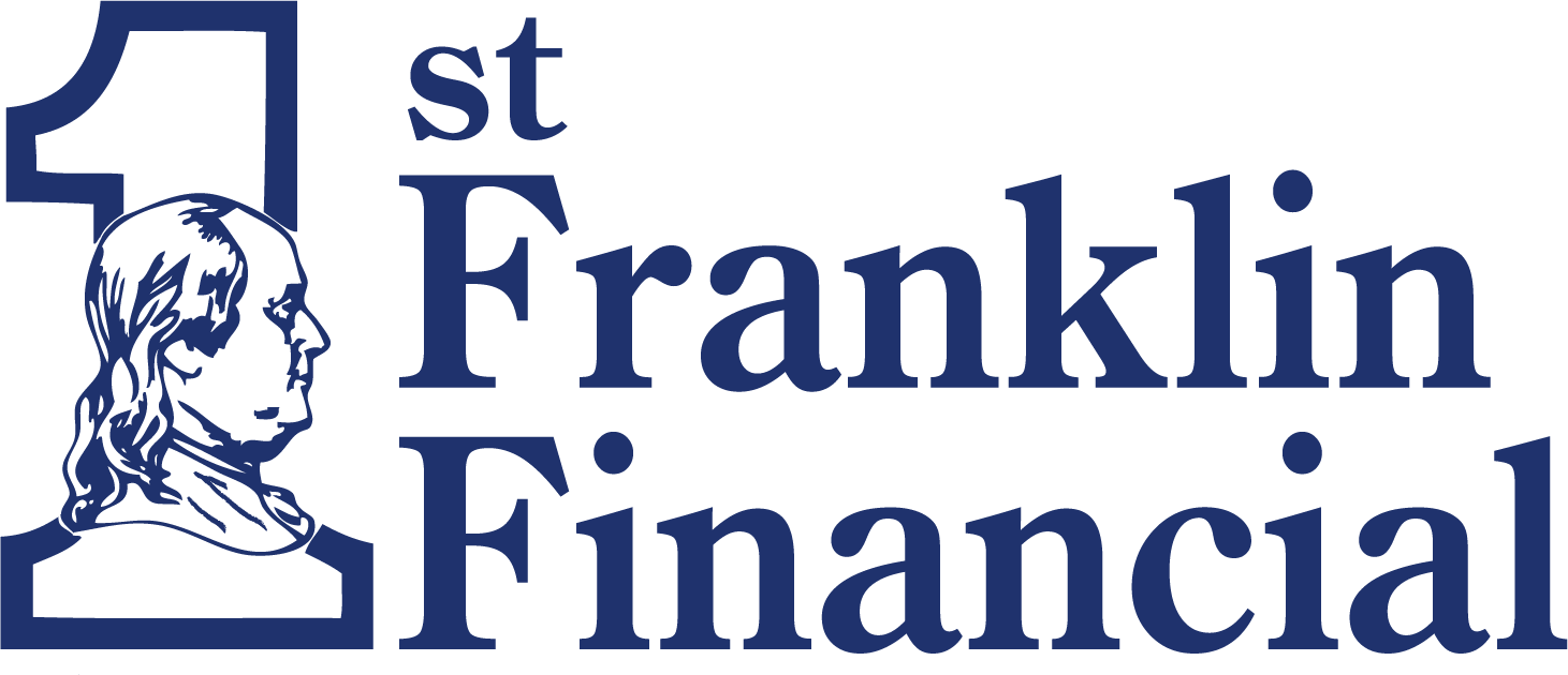 Blue logo featuring the text