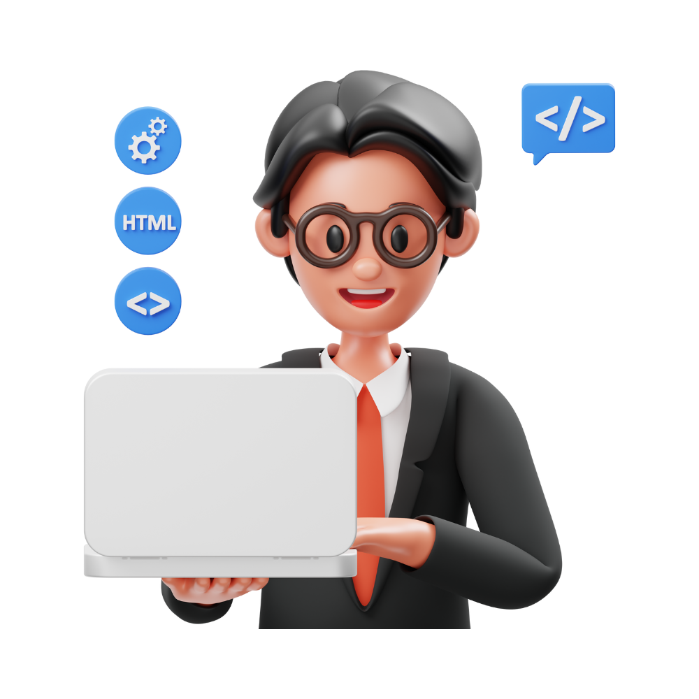 a man in a suit and tie is holding a laptop computer .