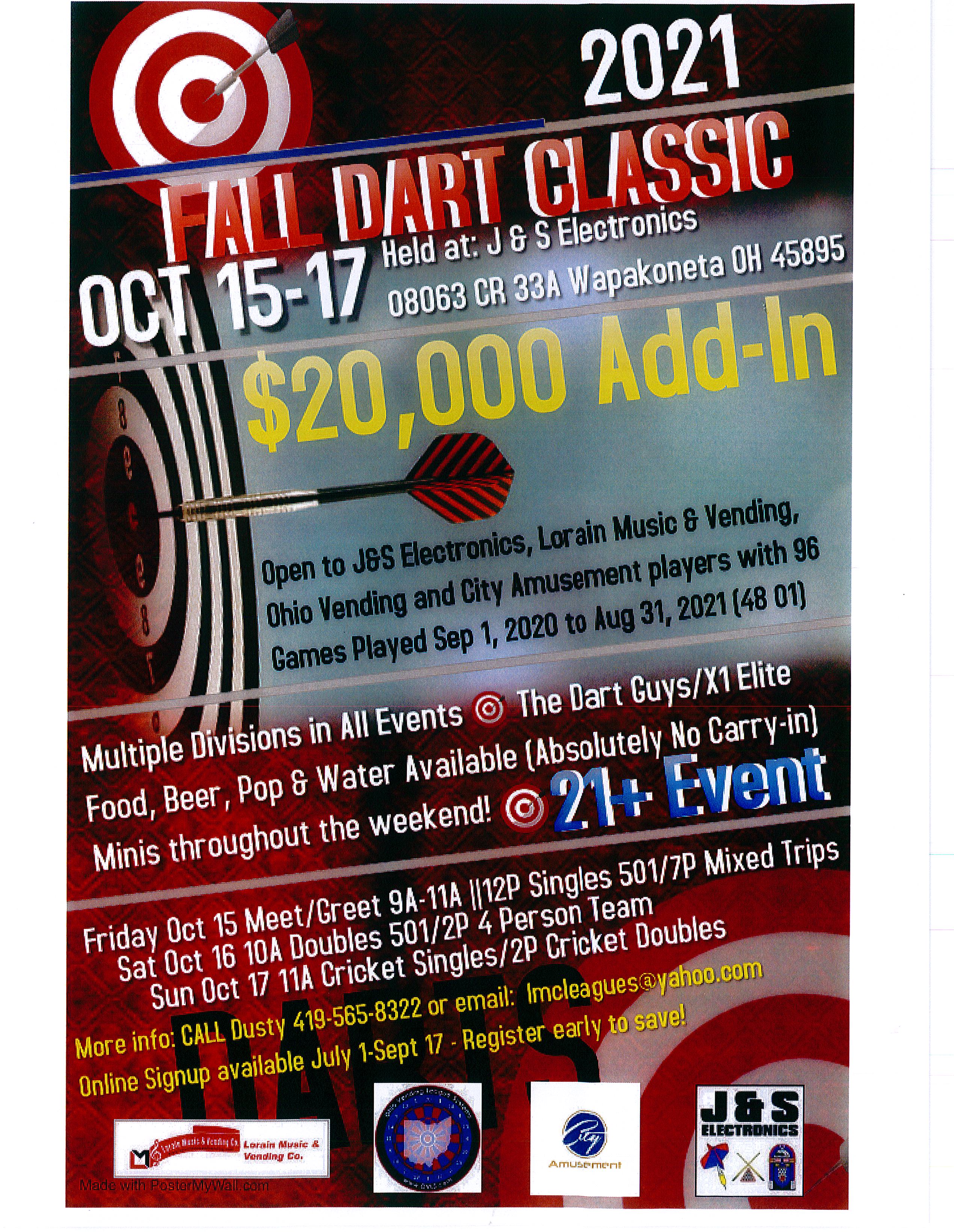 Dart and Pool Leagues Amherst, OH Lorain Music Co