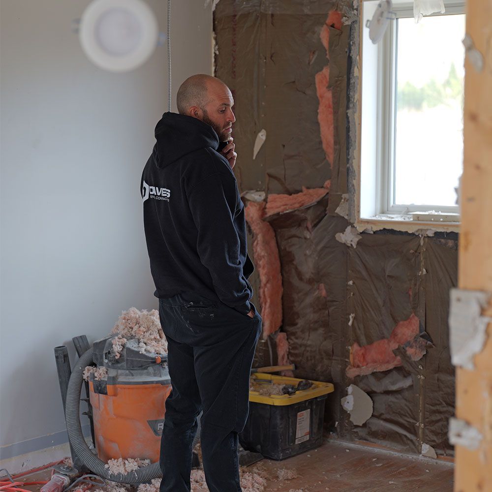 contractor inspecting demolition site
