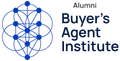 Alumni Buyer’s Agent Institute logo with blue network sphere icon on white background