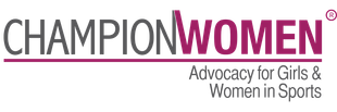 The logo for champion women advocacy for girls and women in sports