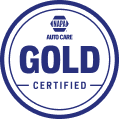 NAPA Auto Care Gold Certified circular blue-and-white logo badge | Sunshine Service Automotive Specialists