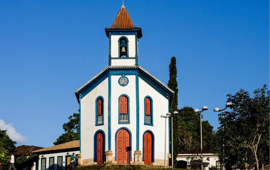 Igreja Nossa Senhora do Rosário dos Pretos, localizada em Santa Bárbara - MG