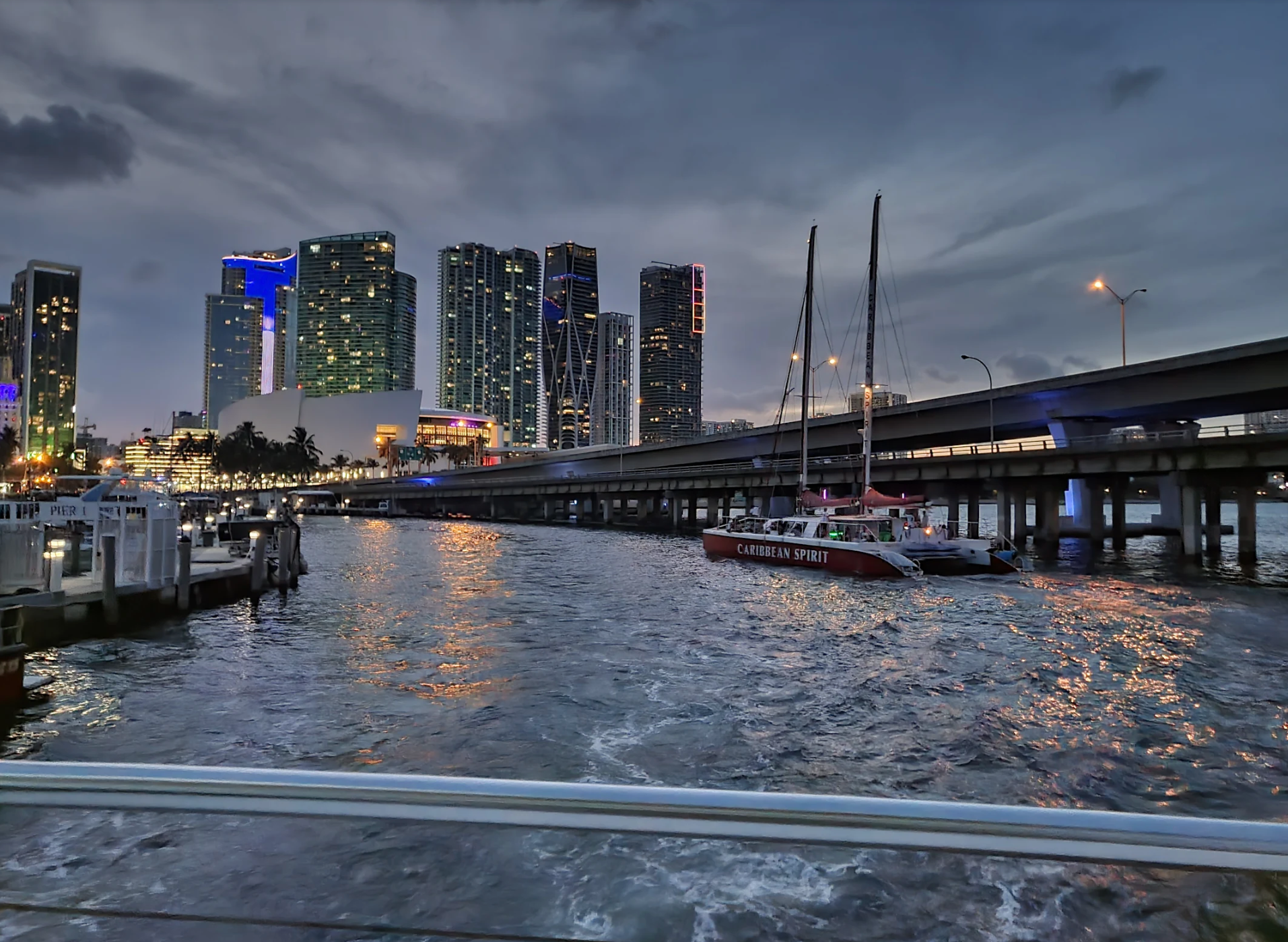 Coming back in to Bayside Marketplace from the Miami Sunset Tour.
