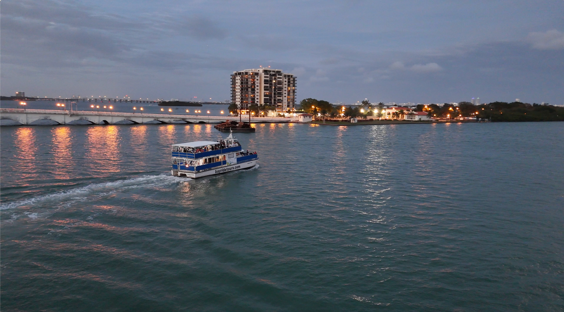 Heading to Miami Beach during Sunset.