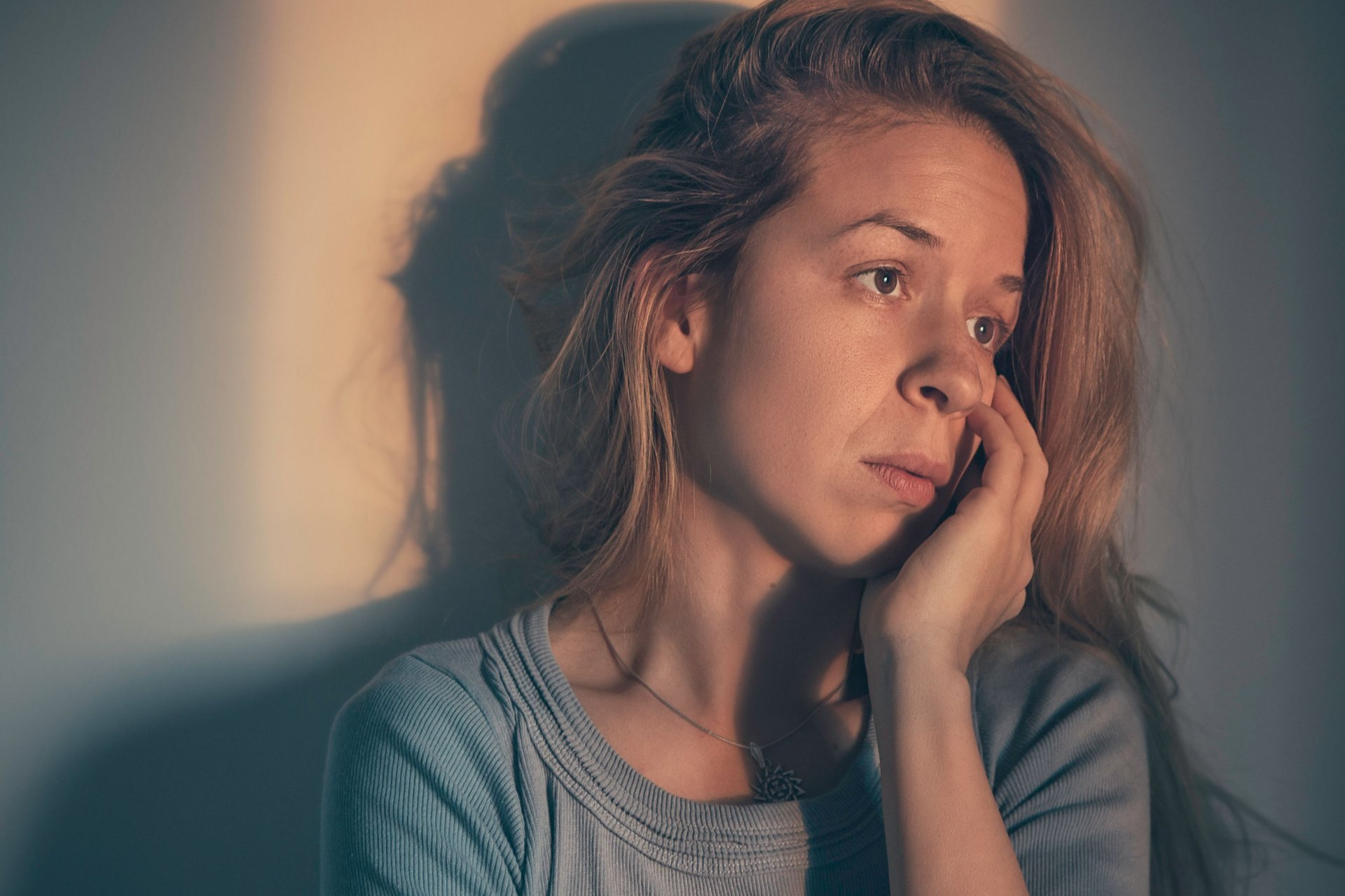 Caucasian Woman sad