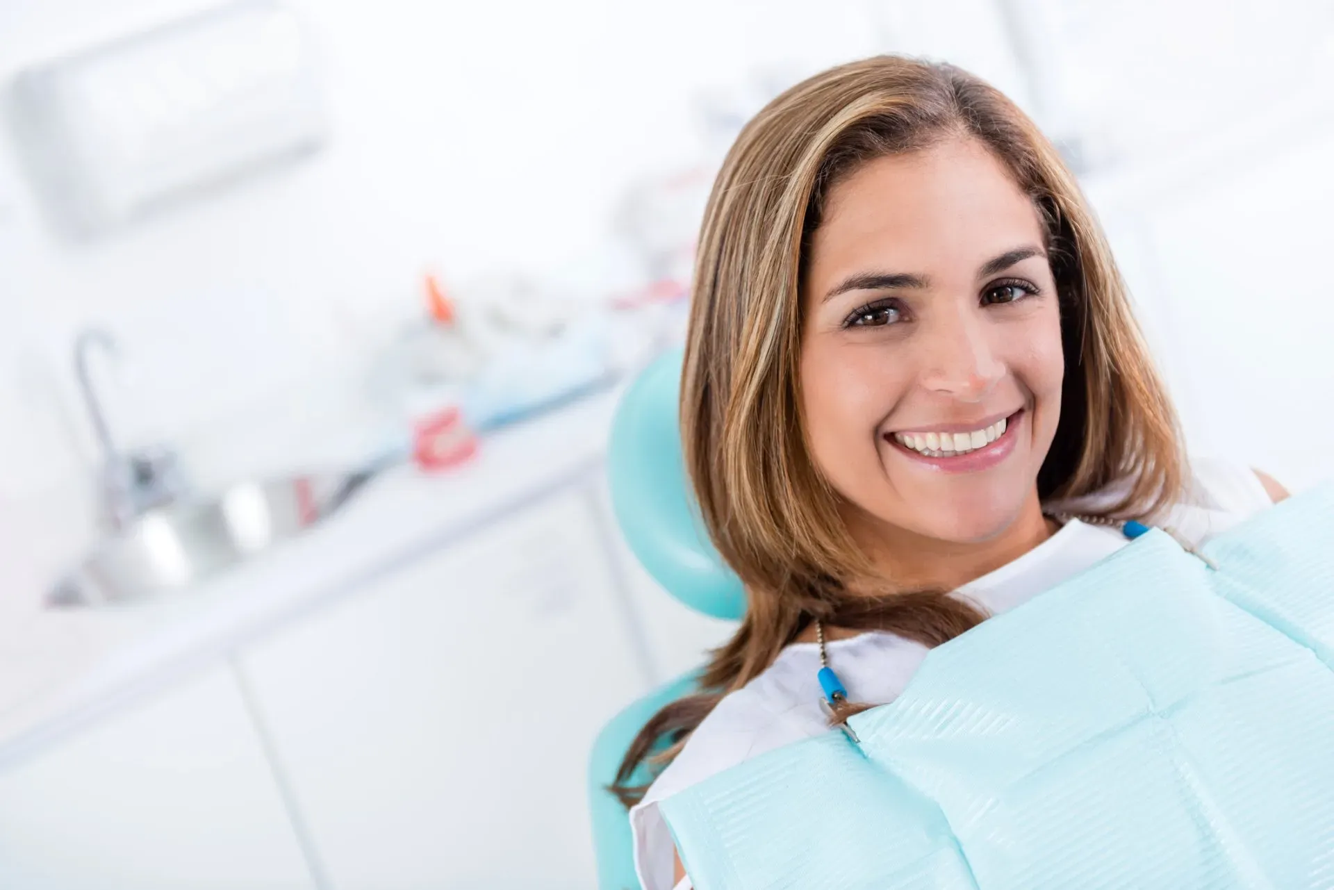 Happy Woman At The Dentist — Northfield, MN — Heritage Dental Care Happy Woman At The Dentist — Northfield, MN — Heritage Dental Care