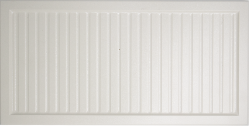 Reeded Slim Style Option With Antique White Finish