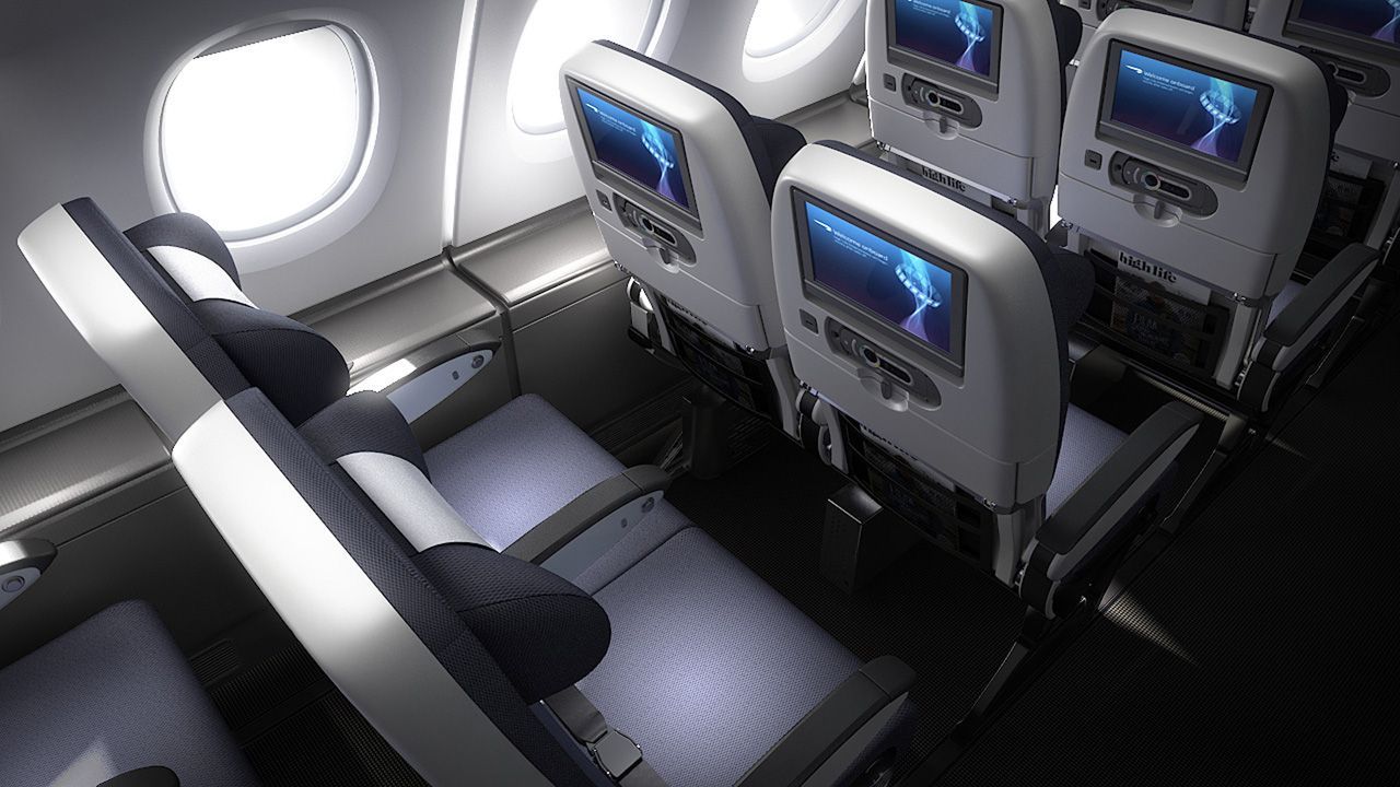 British Airways, World Traveller Plus (Premium Economy) Airbus A380