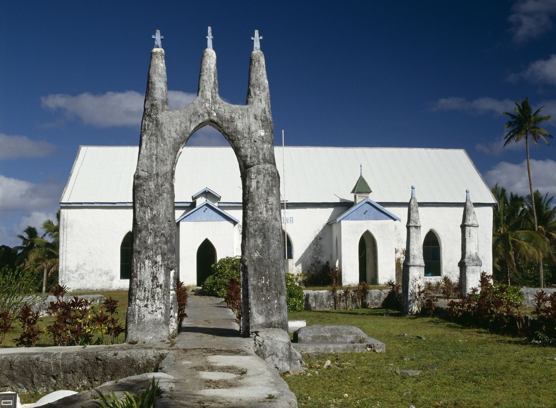 Divided Church, Ngatiarua Archway, Cook Islands 