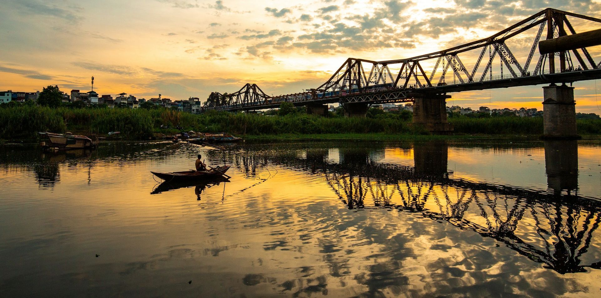 Hanoi River Sunset