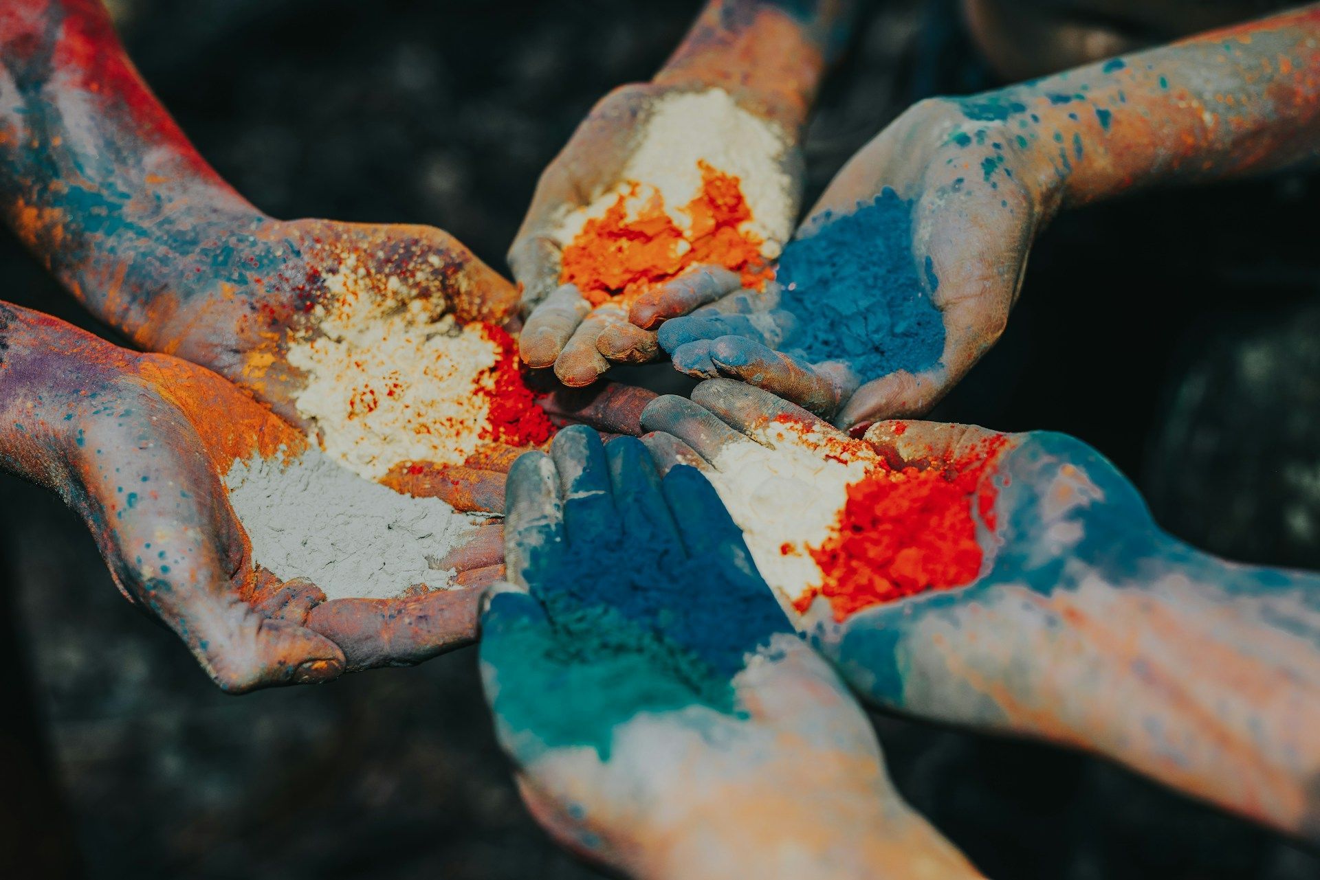 Celebrating Holi Festival, India