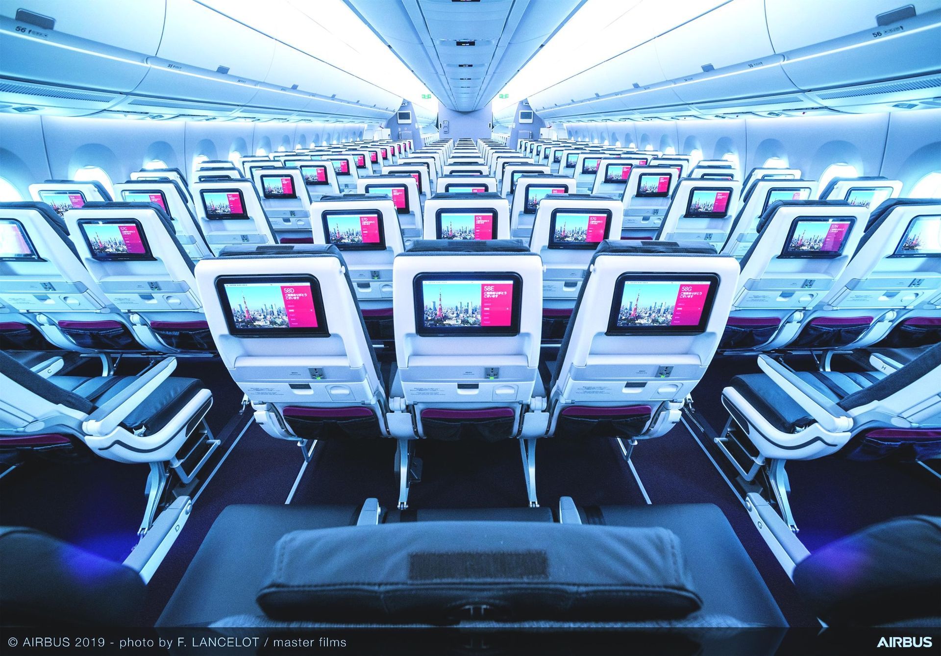 Japan Airlines A350 Economy Cabin