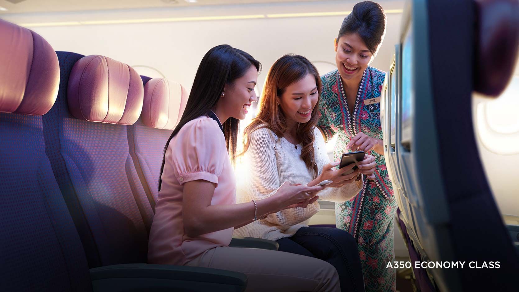 Malaysia Airlines Economy Class Cabin