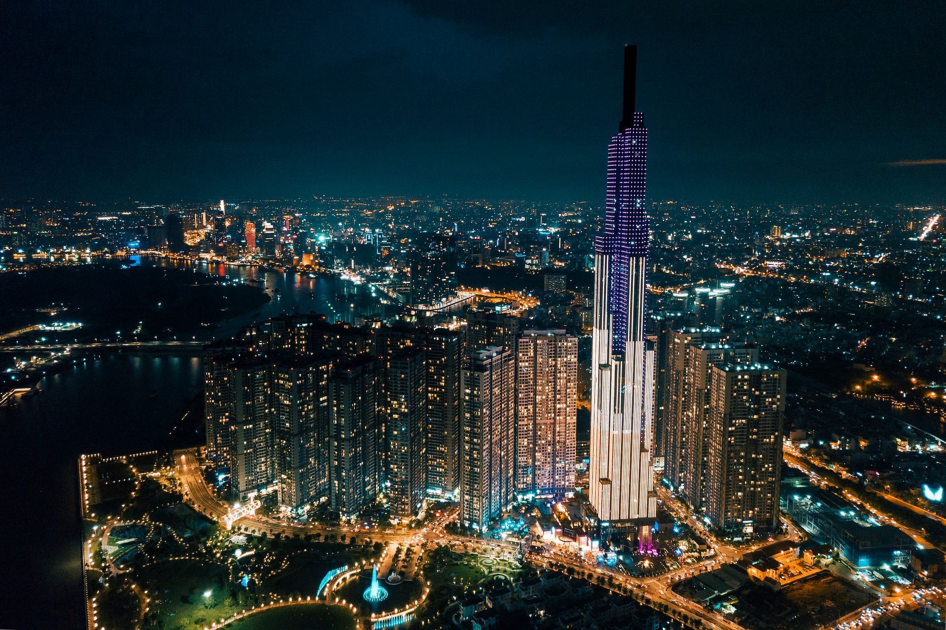 Ho Chi Minh Cityscape at Night