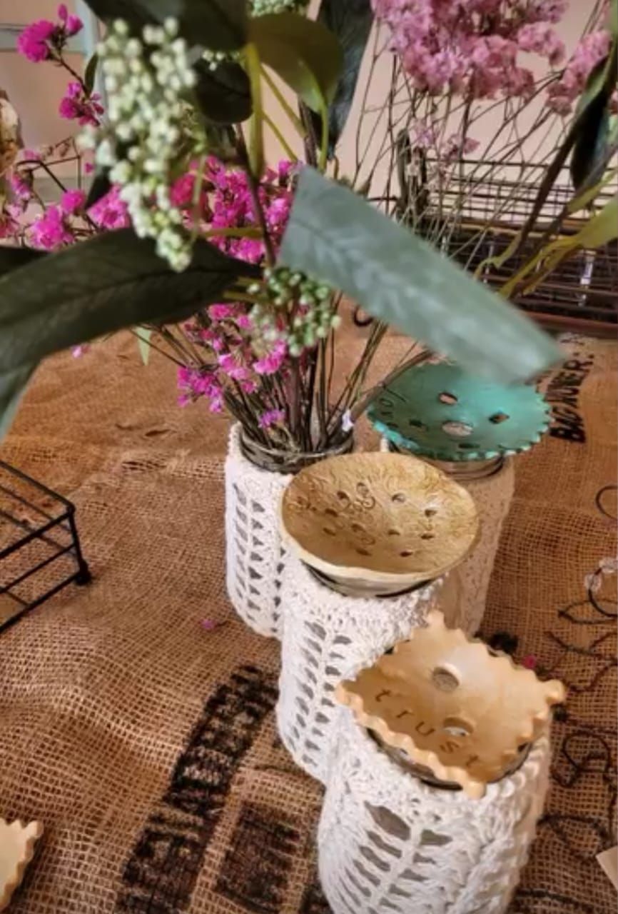Floreritos Crochet