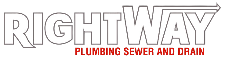 The logo for right way plumbing sewer and drain