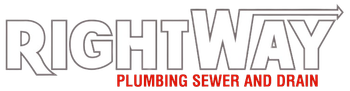 The logo for right way plumbing sewer and drain
