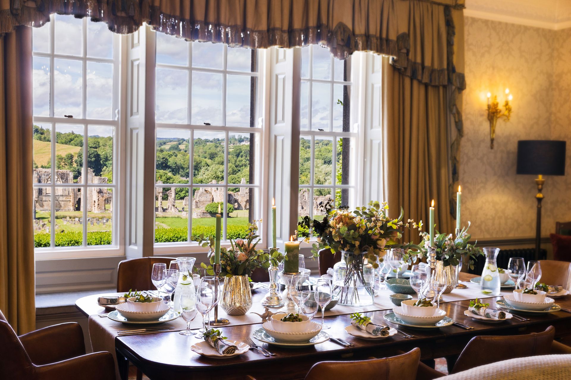 The drawing room at Easby Hall