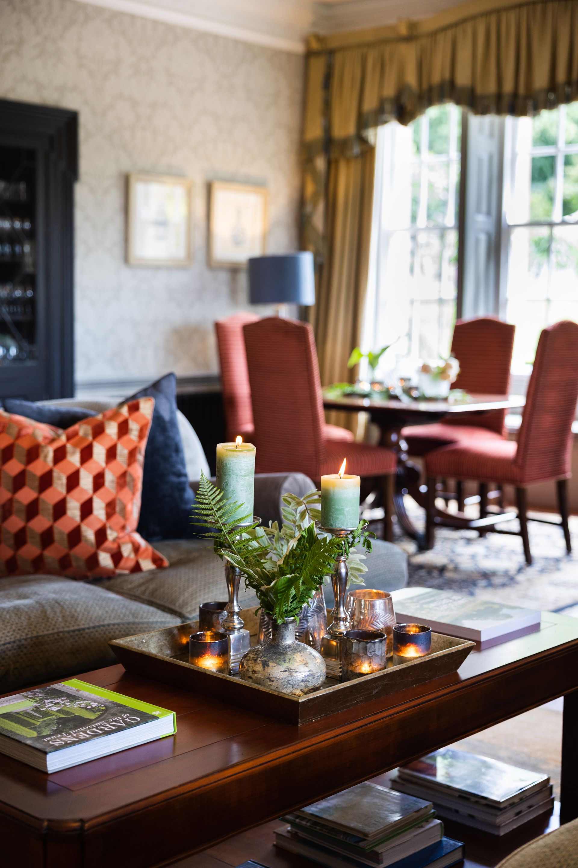 The drawing room at Easby Hall