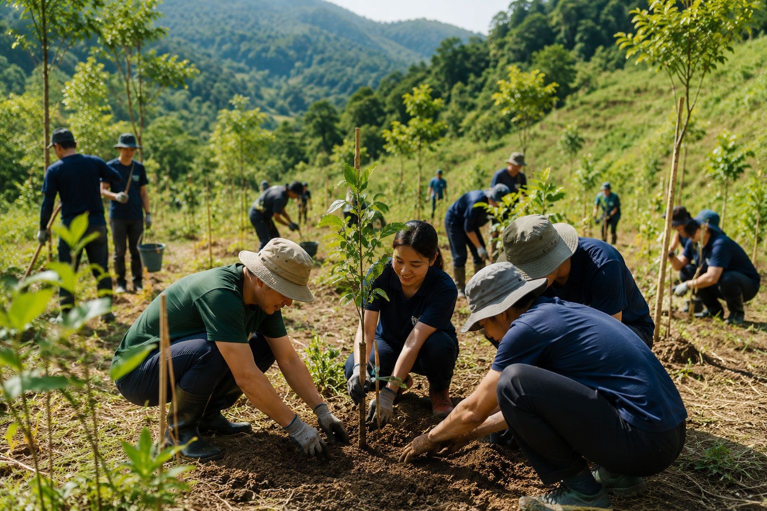 永續顧問公司推薦｜微碳石代永續顧問公司：企業農林共好專案服務示意圖