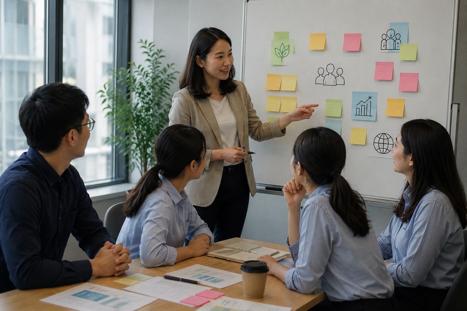 永續顧問公司推薦｜微碳石代永續顧問公司：永續白皮報告書服務特色-顧問共創模式說明圖