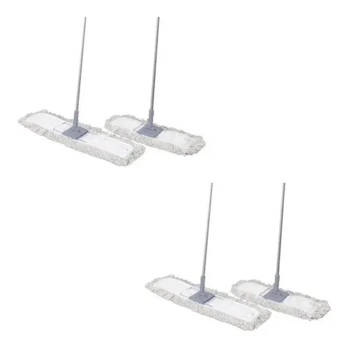 Dos routers inalámbricos blancos con antenas altas, mostrados en dos vistas sobre un fondo blanco.