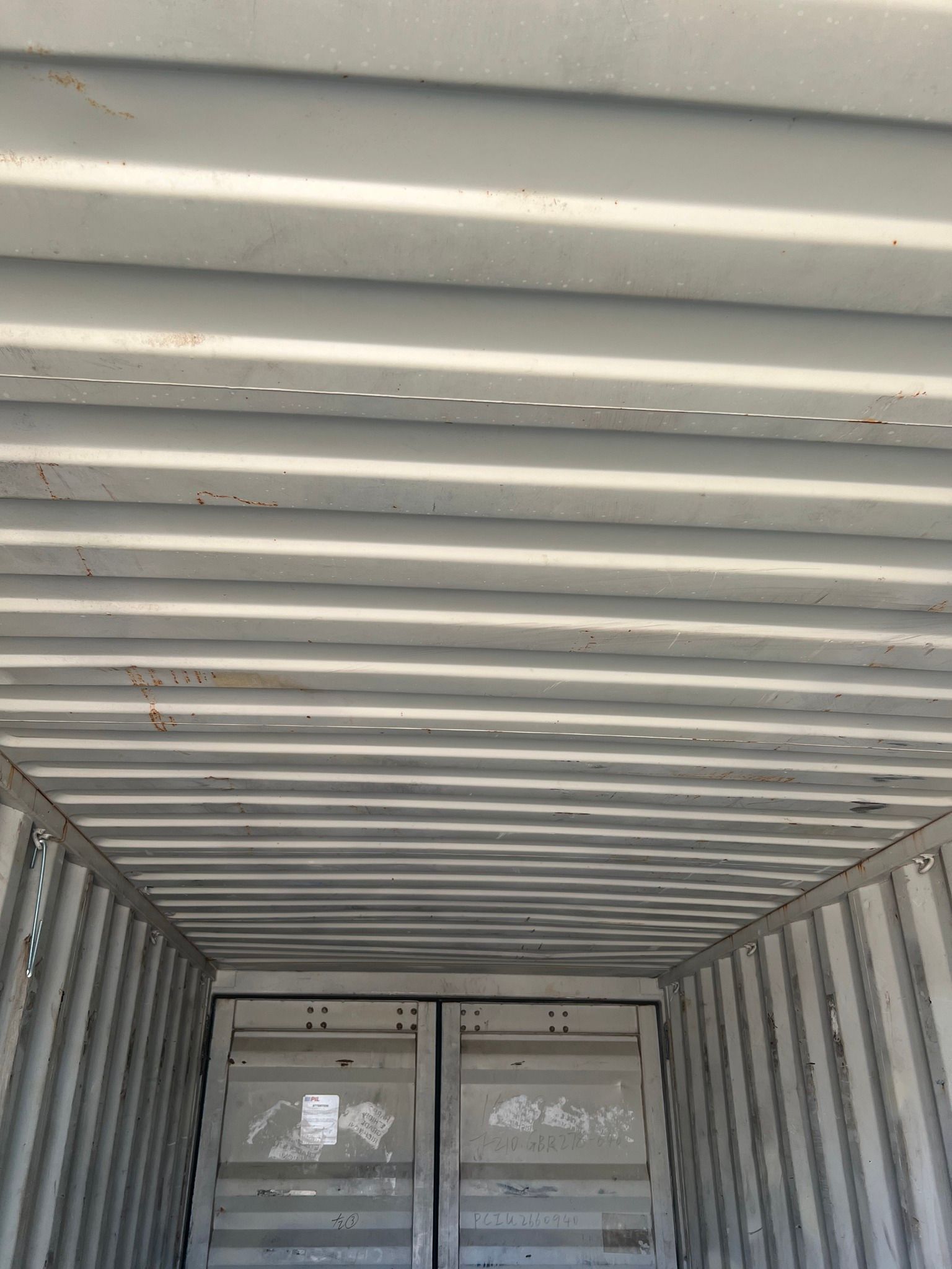 Interior of a Grey Shipping Container, Empty  — Rockhampton Container Sales in Kawana, QLD