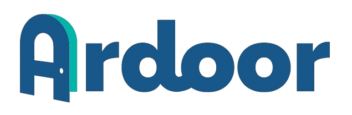 Ardoor logo in blue with a teal accent.