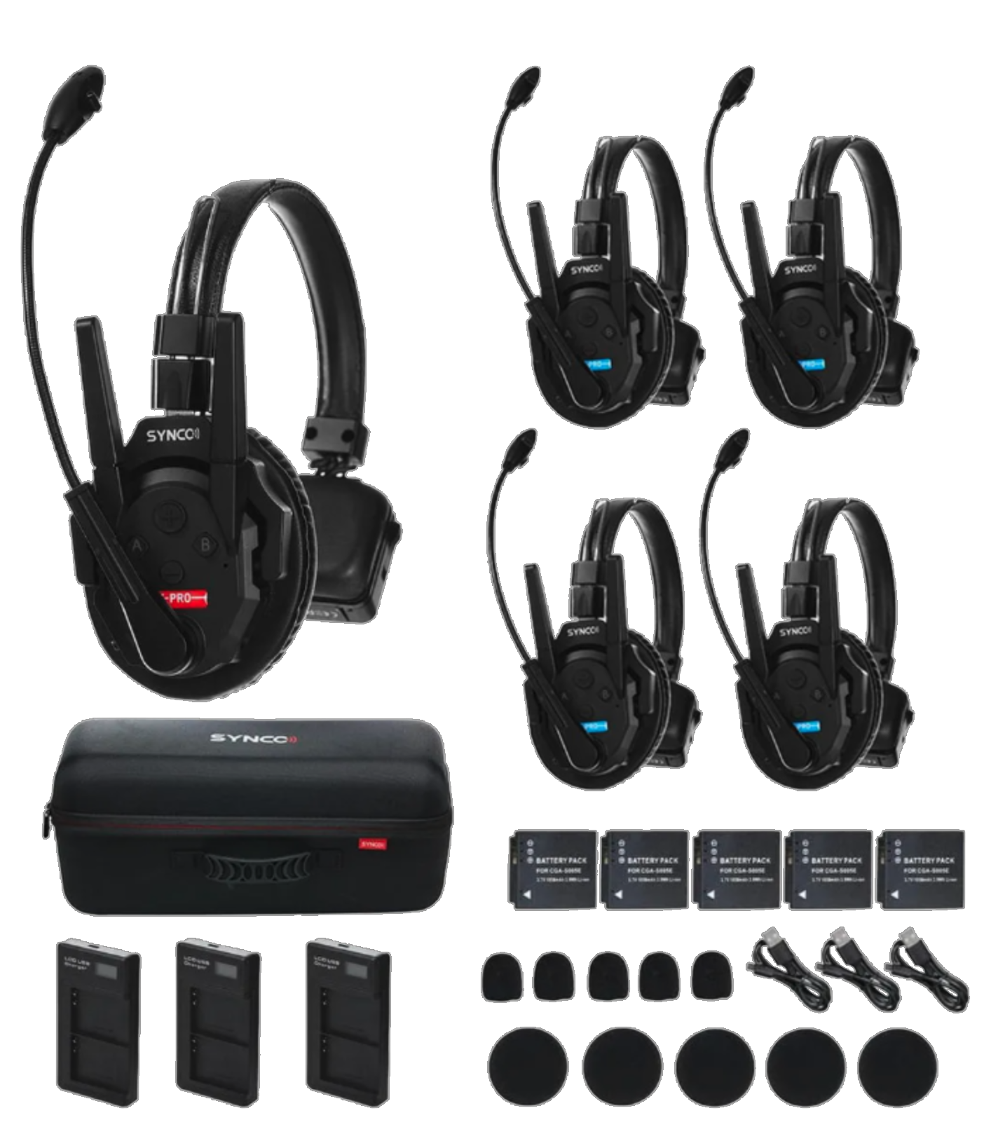 Un par de auriculares con un micrófono conectado a ellos sobre un fondo blanco.
