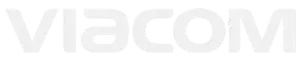 La palabra viacom está escrita en blanco sobre un fondo blanco.