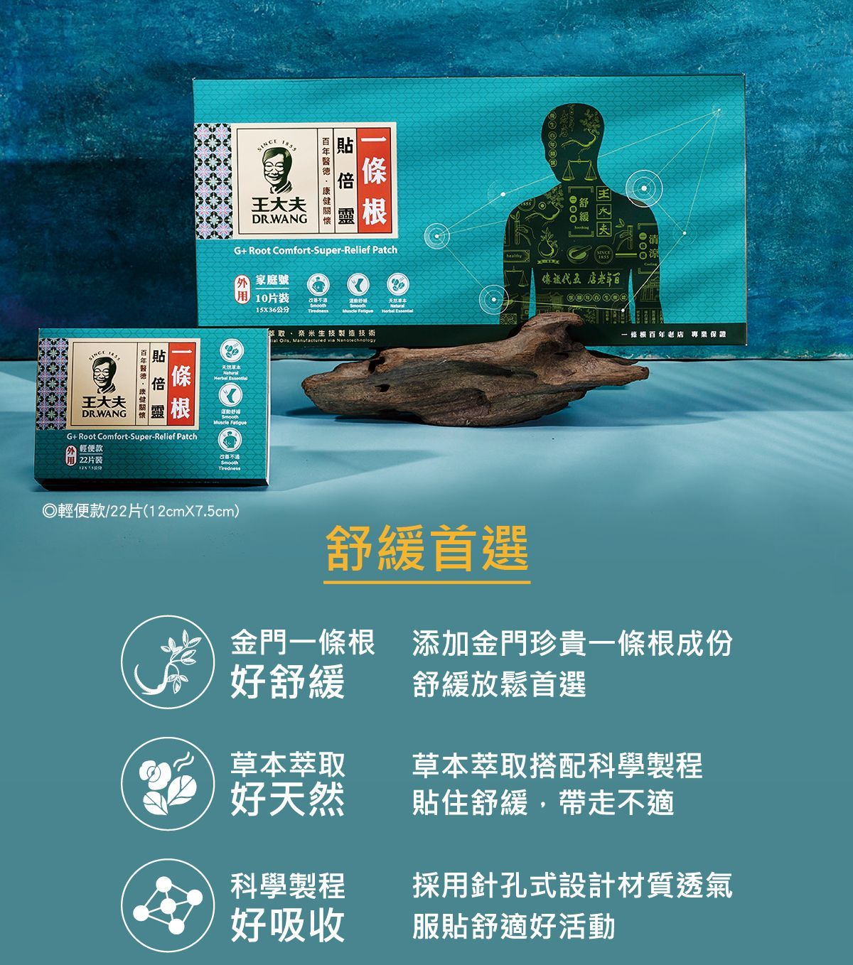 【王大夫一條根】一條根貼倍靈貼布組