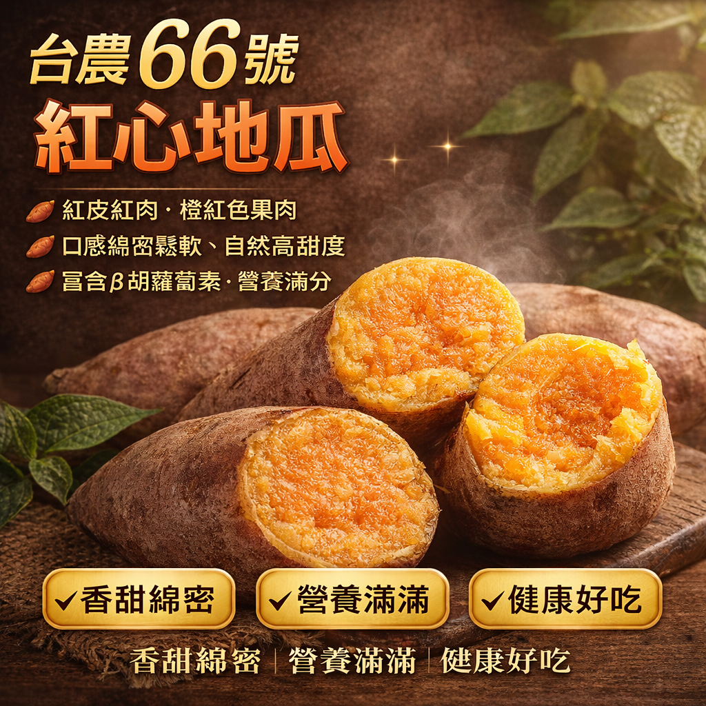 【果農直送】台農66號紅心地瓜_全省免運(8斤/箱)