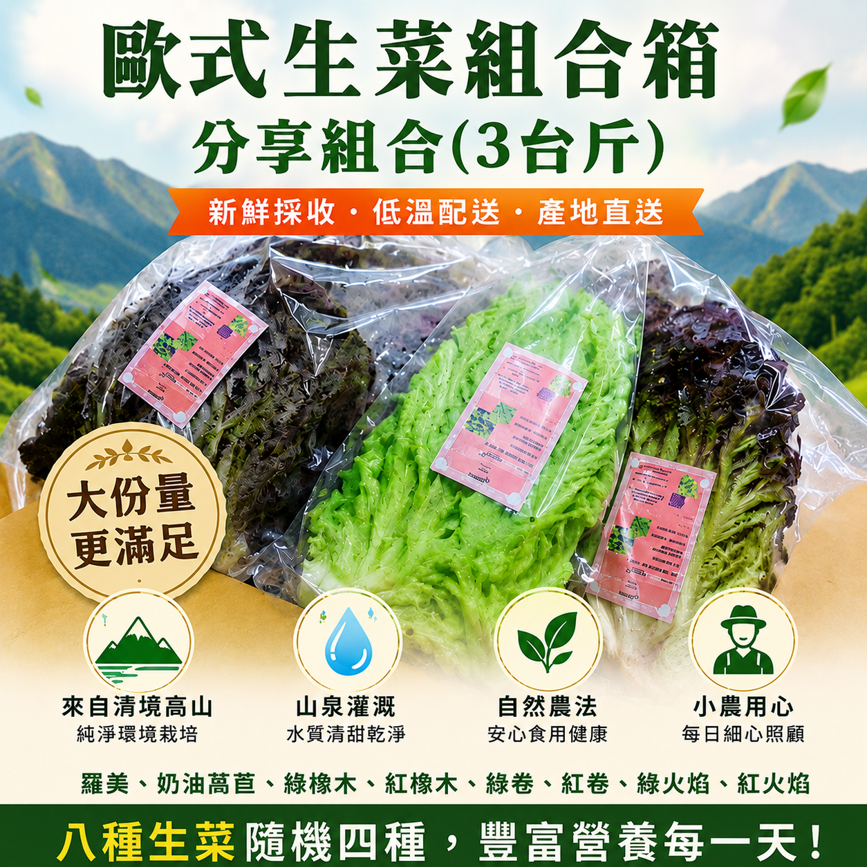 歐式生菜組-單次配送