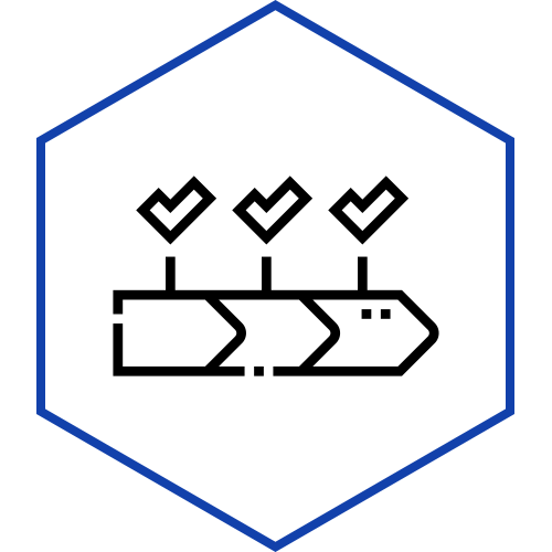 A black and white icon of three arrows pointing in opposite directions.