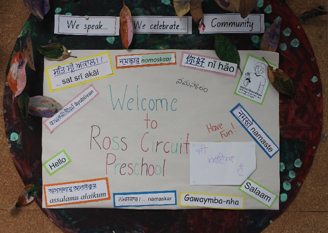 Pre-School — Ross Circuit Preschool Centre Inc In Lavington, NSW Pre-School welcome sign in different languages — Ross Circuit Preschool Centre Inc In Lavington, NSW