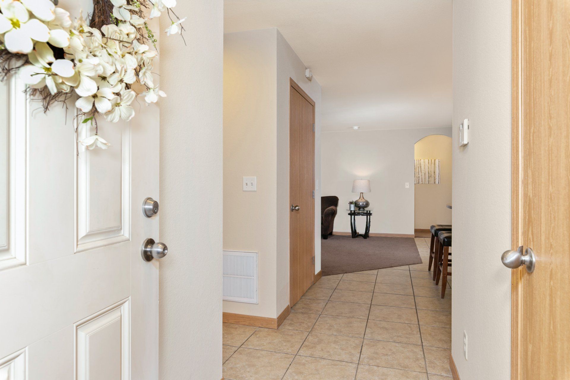 Front door entry way into unit