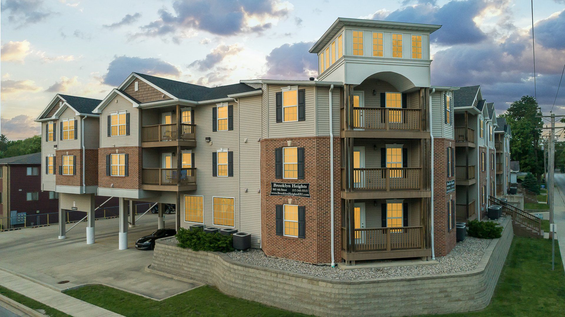 Exterior Brooklyn, Melrose, and Millennium Apartments building