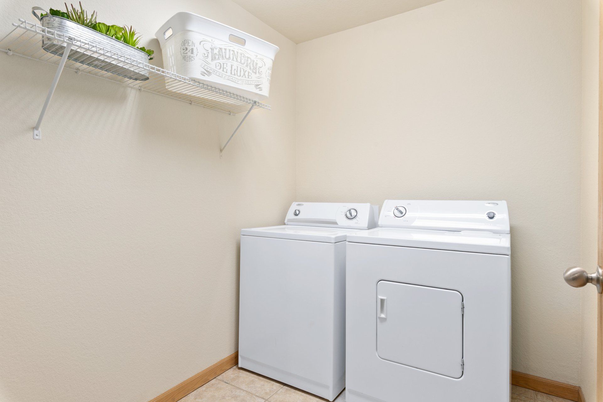 Washer and dryer in one and two bedroom units