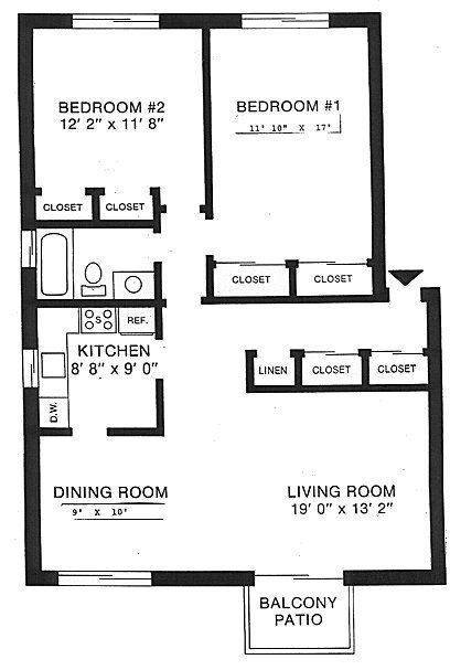 Floor Plan: 2 Bedroom