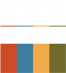 Logo with text "1001 TV VODA" above a colored bar with orange, blue, yellow, and green blocks.